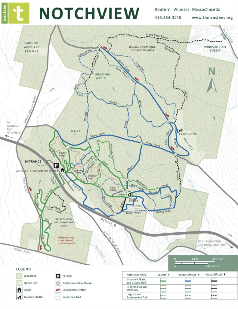 Cross country skiing map
