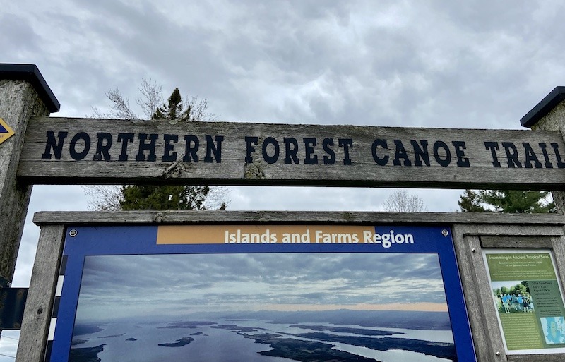 Northern forest canoe trail sign
