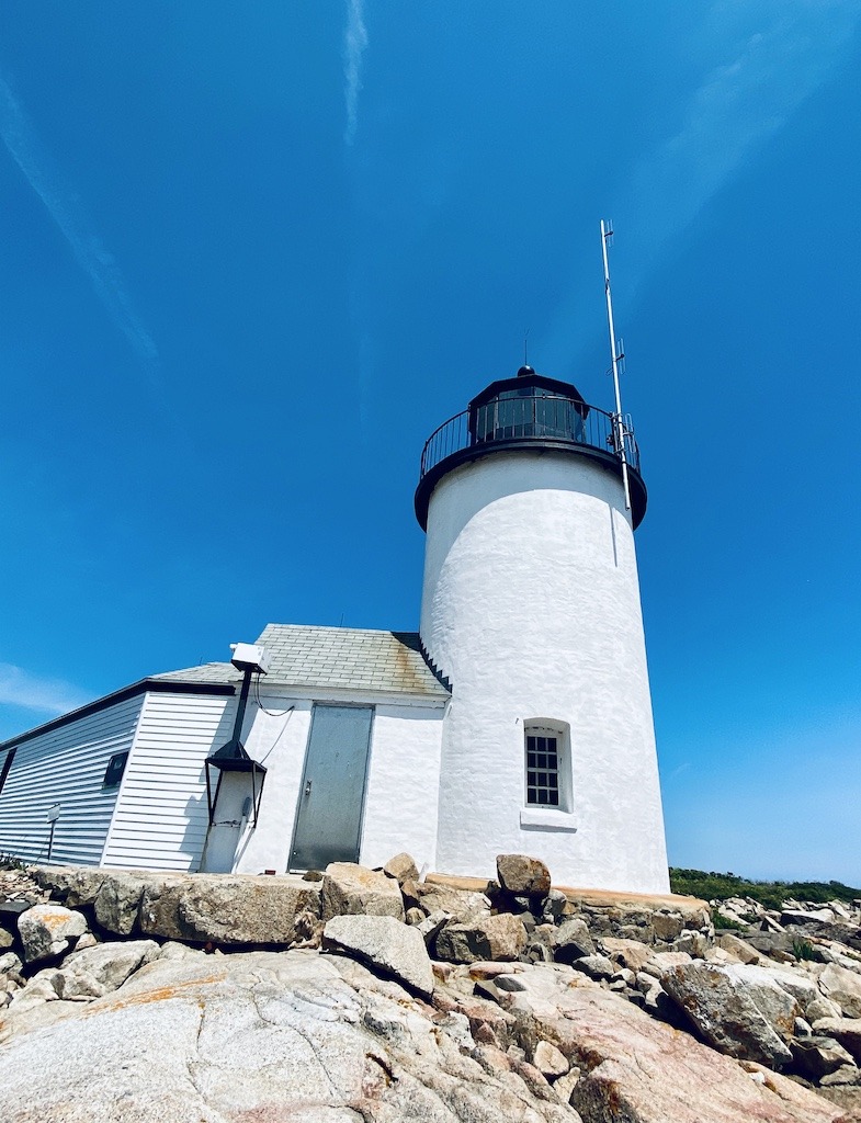 Goat Island lighthouse in the Cape Porpoise Islands