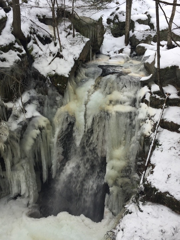 Royalston Falls in the winter