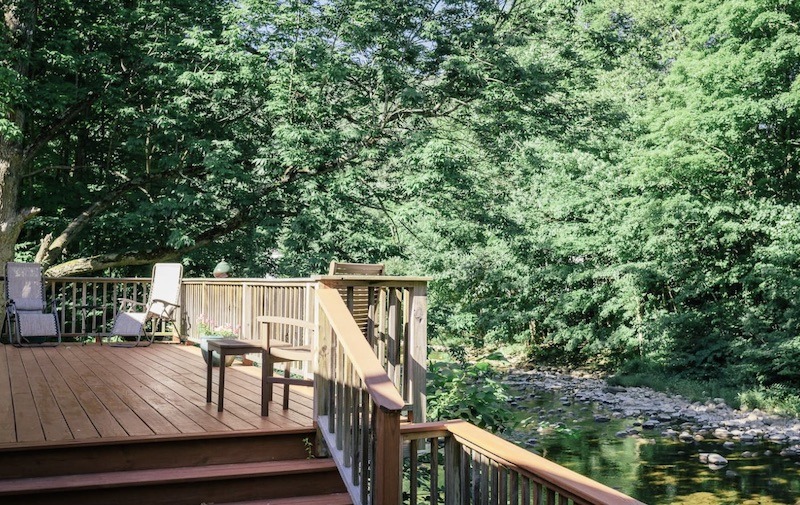 deck near river