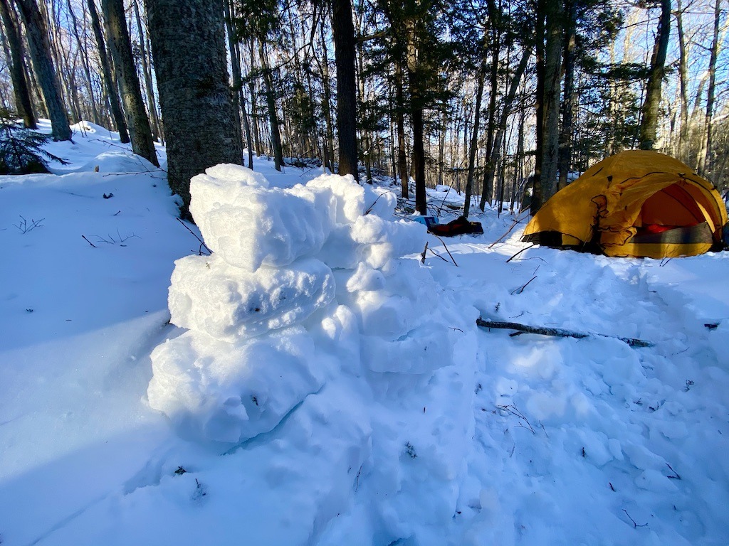 Winter Hot Tent Camping In Snow 15°F