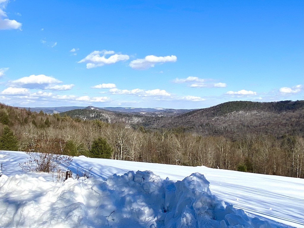 view of mountains-cross country skiing in the Berkshires