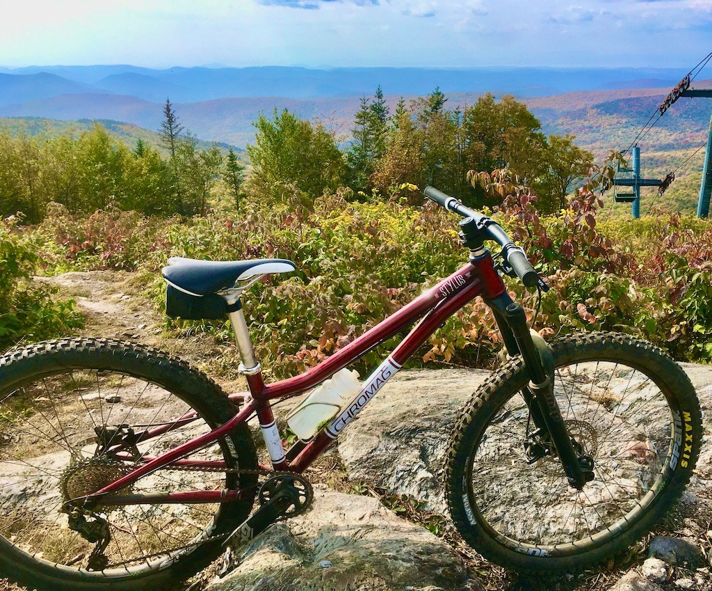 bike on a mountain on the best bike trails in Vermont