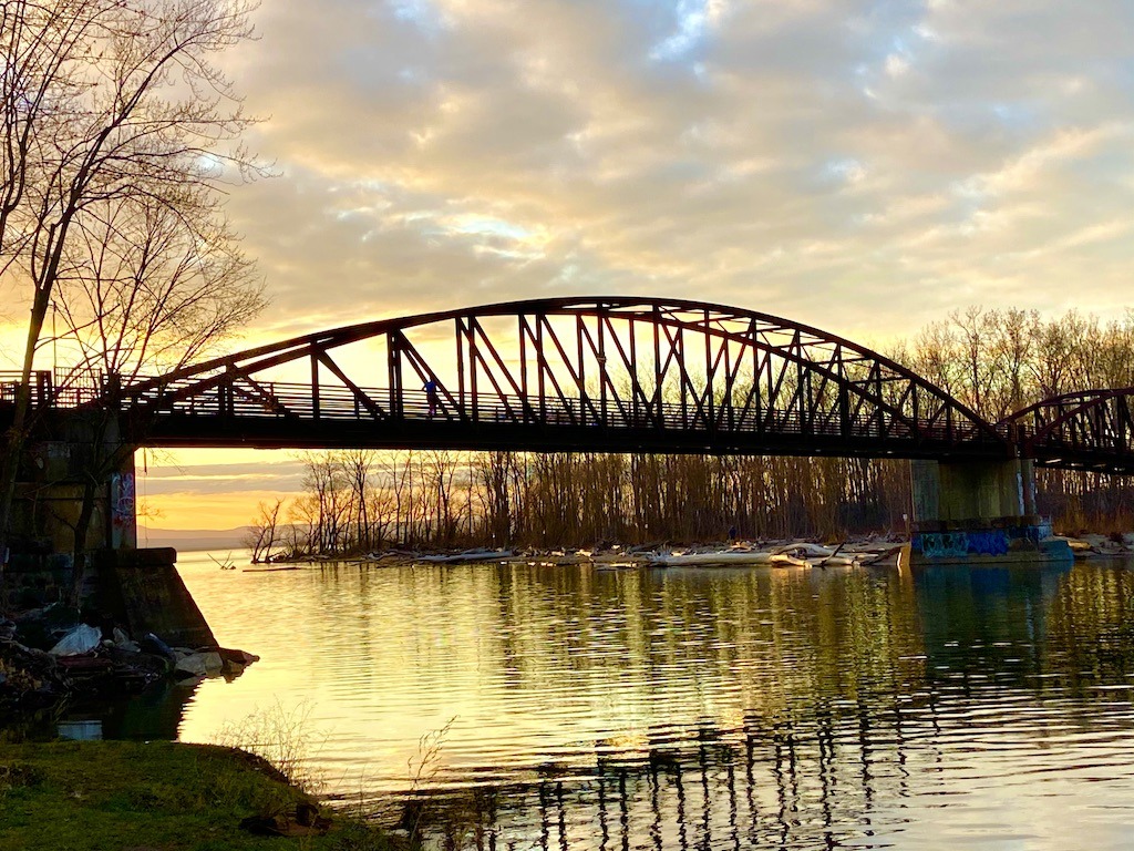 bike bridge over river