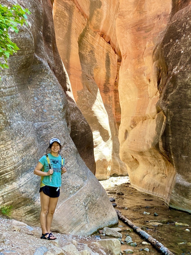 person starting on slot canyon adventures in the Southwest USA