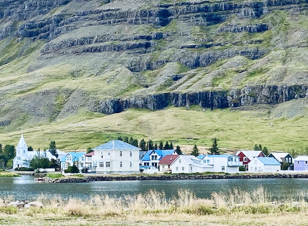 colorful village on water-outdoor adventures in Iceland