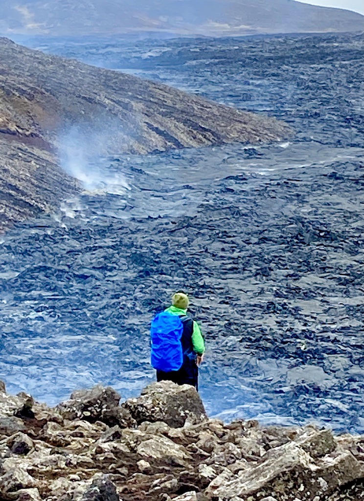 looking over lava field-outdoor adventures in Iceland