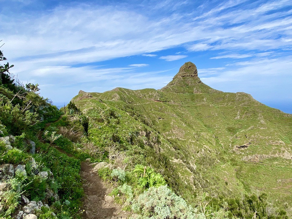Roque de Taborno Hike in Tenerife-green mountain