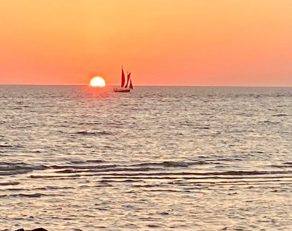 boat and sunset outdoor adventures on Ocracoke Island