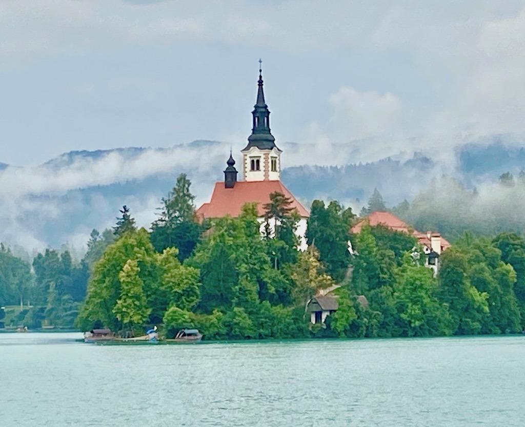 church in lake-one of the outdoor adventures of Slovenia