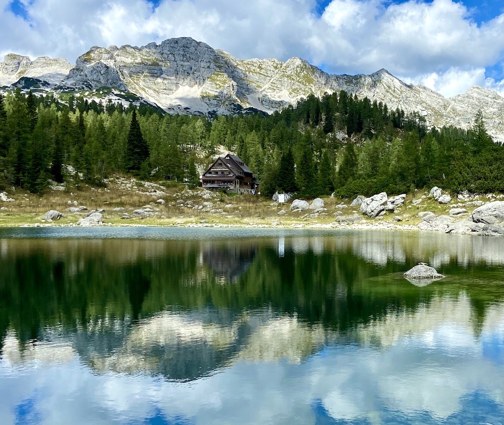 backcountry hut on lake-one of the outdoor adventures of Slovenia