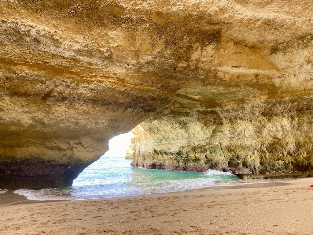 sea kayaking into Benagil Cave