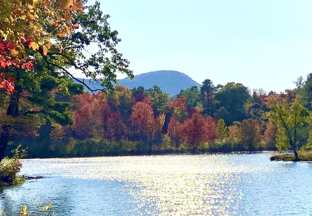 Pond with fall colors- Best Hikes in the Holyoke Range
