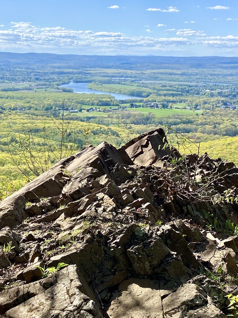 Mountain top with river in background-best hikes Holyoke Range