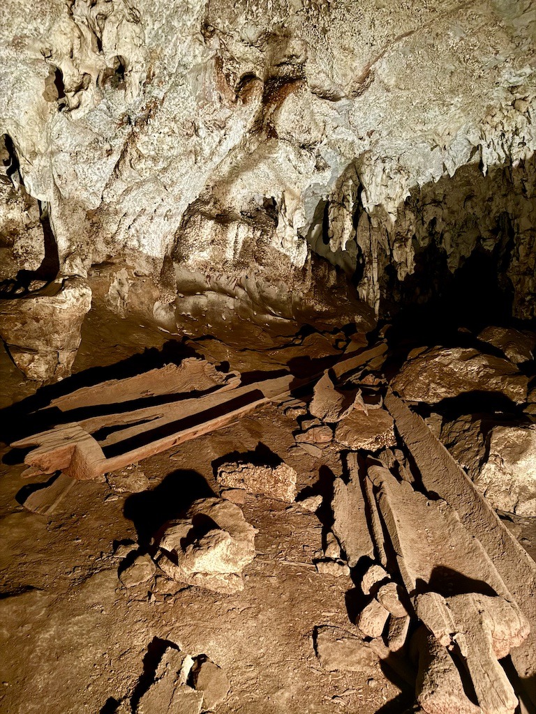 decayed wood in a cave-Outdoor Adventures in Pai