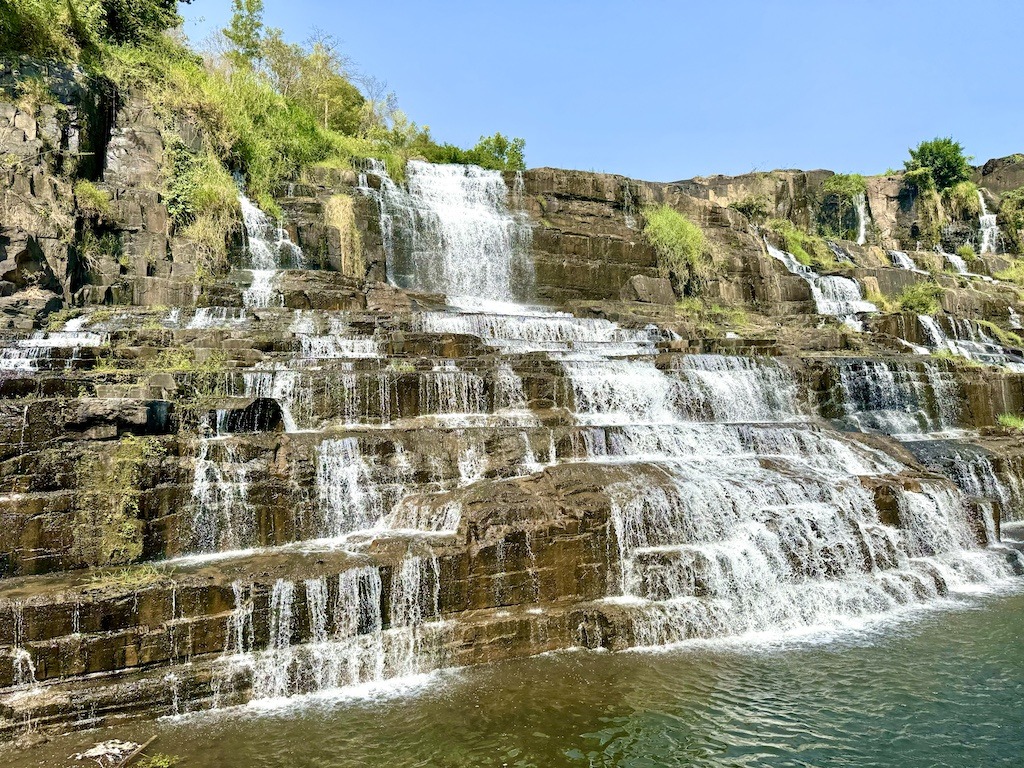 wide waterfall with steps-outdoor adventures of Dalat