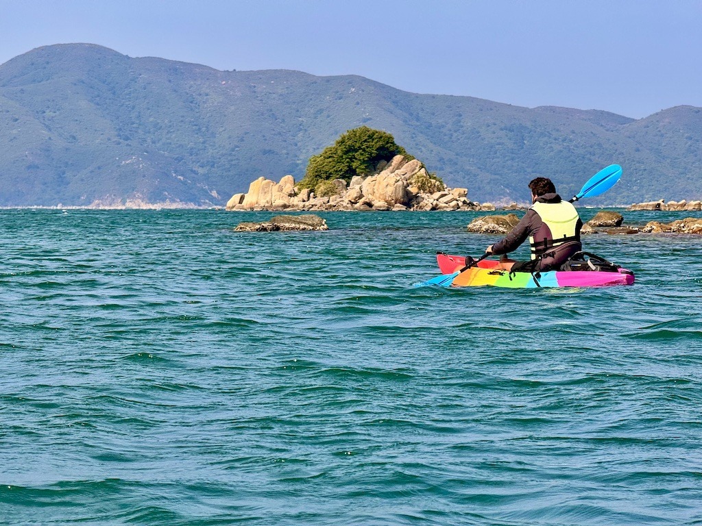 multicolor kayak  use for kayaking in Sai Kung