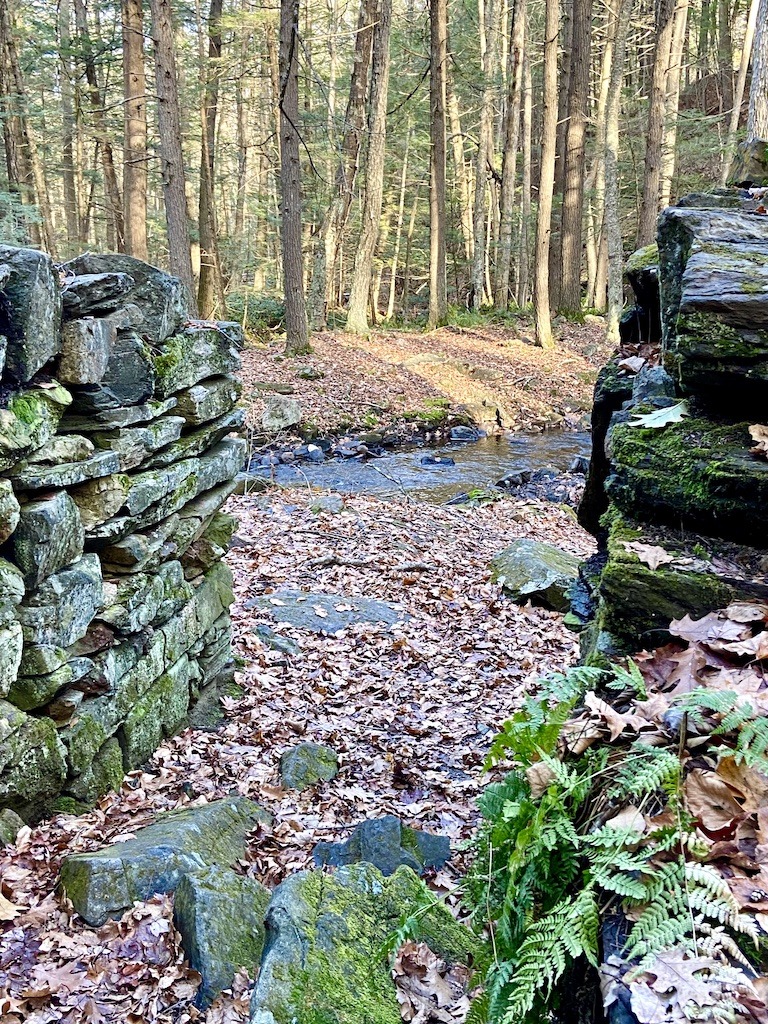 stone walls and creak