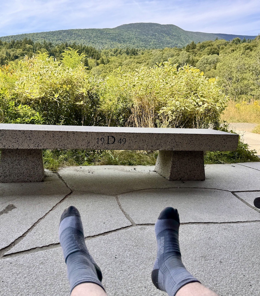 grey sock at the Moosilauke Ravine Lodge 
