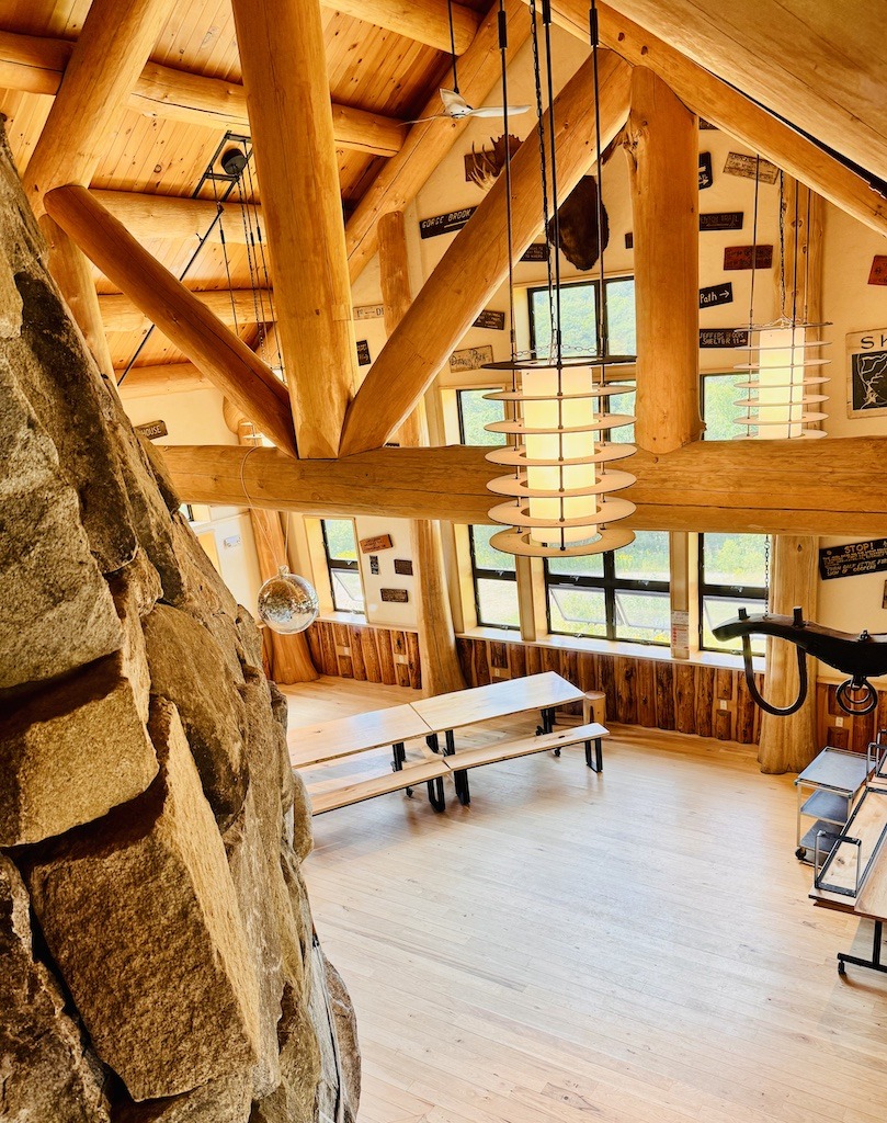 view from above of the Moosilauke Ravine Lodge 