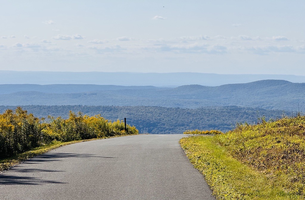 mountain view-biking and camping in the Berkshires