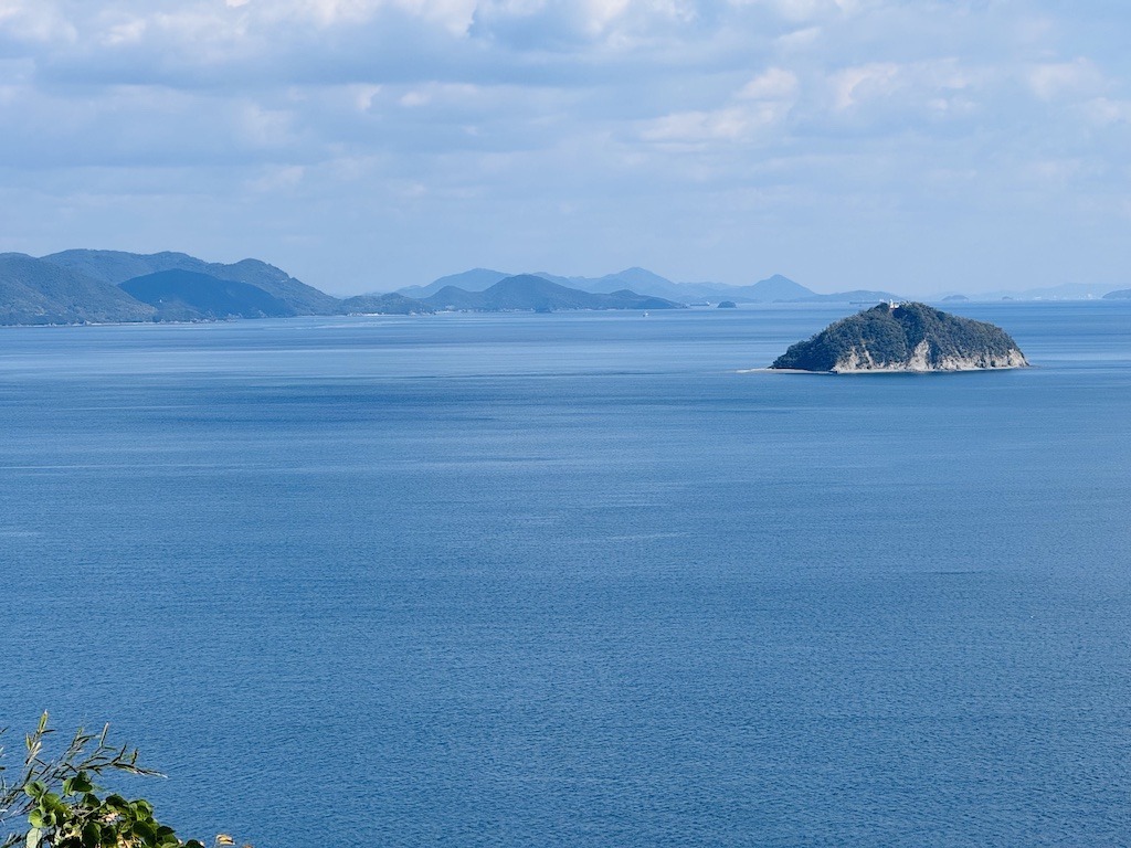 calm ocean and island