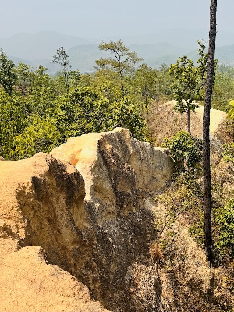 sand colored trail on cliff. A grat place for a trail fan