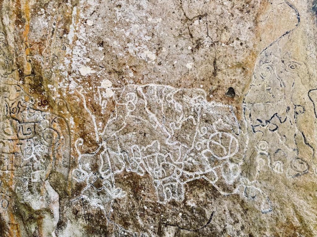 Petroglyphs on the India Dormida Hike